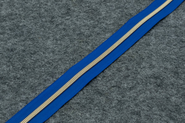 Zipper - Royal Blue (Gold Teeth)