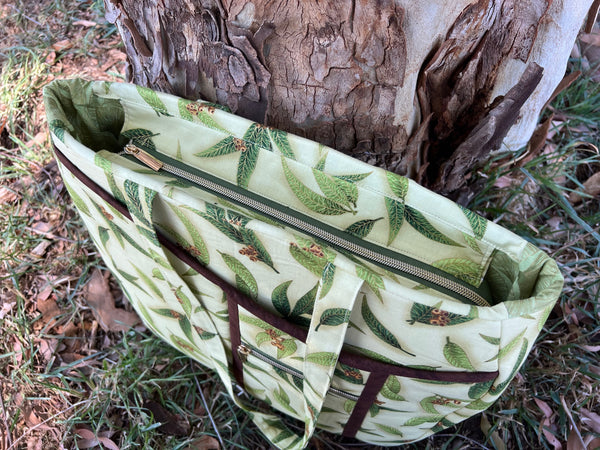 The Traveler Fabric and Notions Kit - Bushman Green & Brown