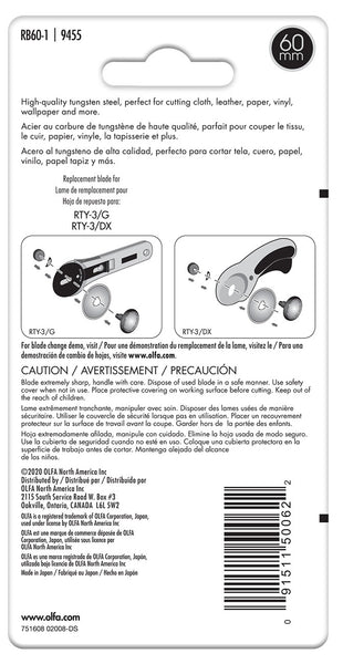 OLFA - 60mm Rotary Cutter Blade