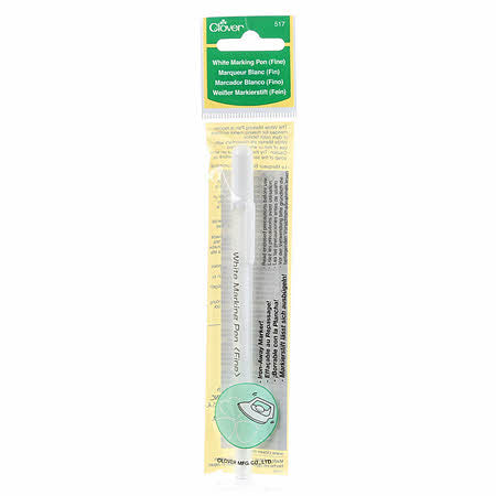 Clover - Water Soluble or Iron Off Marking Pen White