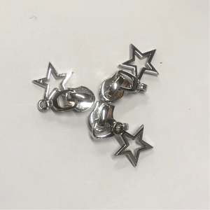 Zipper Pull 3Pk - Silver Star Outline