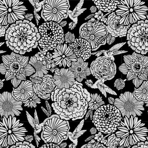 PBS - Flower Garden - Black/White