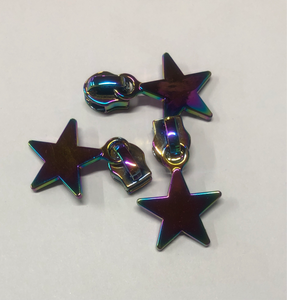 Zipper Pull 3Pk - Rainbow Star Solid