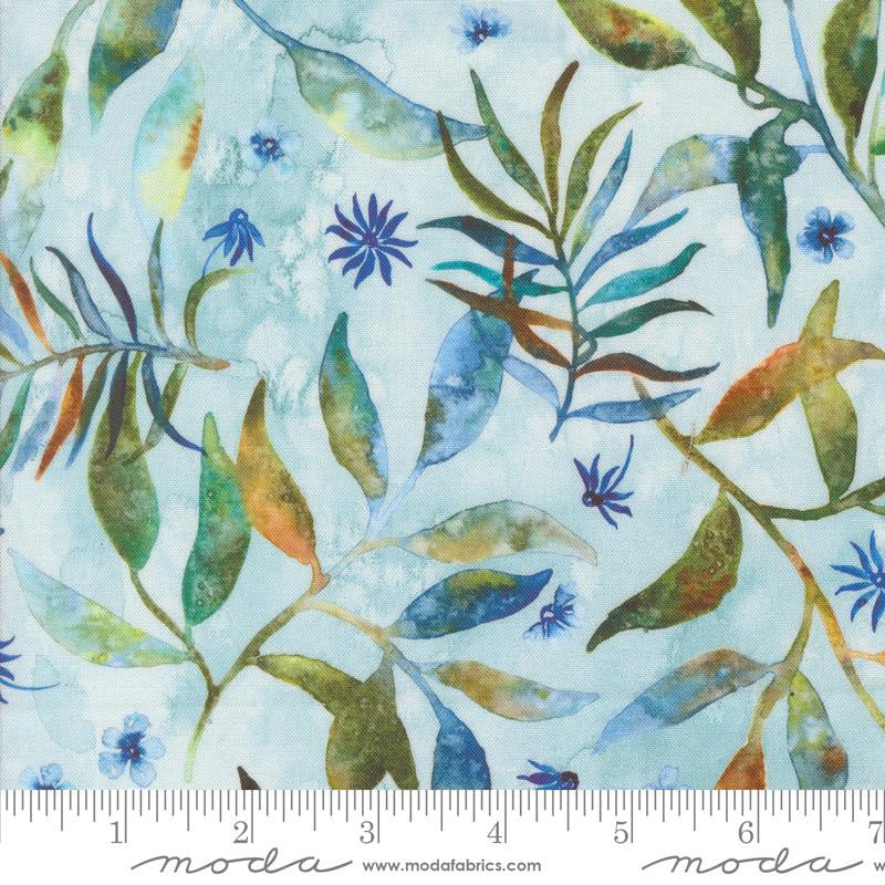 Wonderlust Leaves on Blue 39841 12