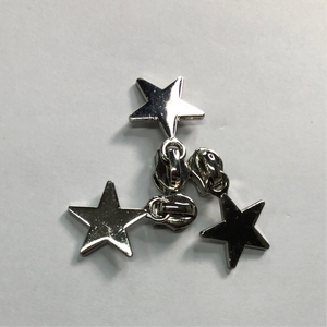 Zipper Pull 3Pk - Silver Star Solid