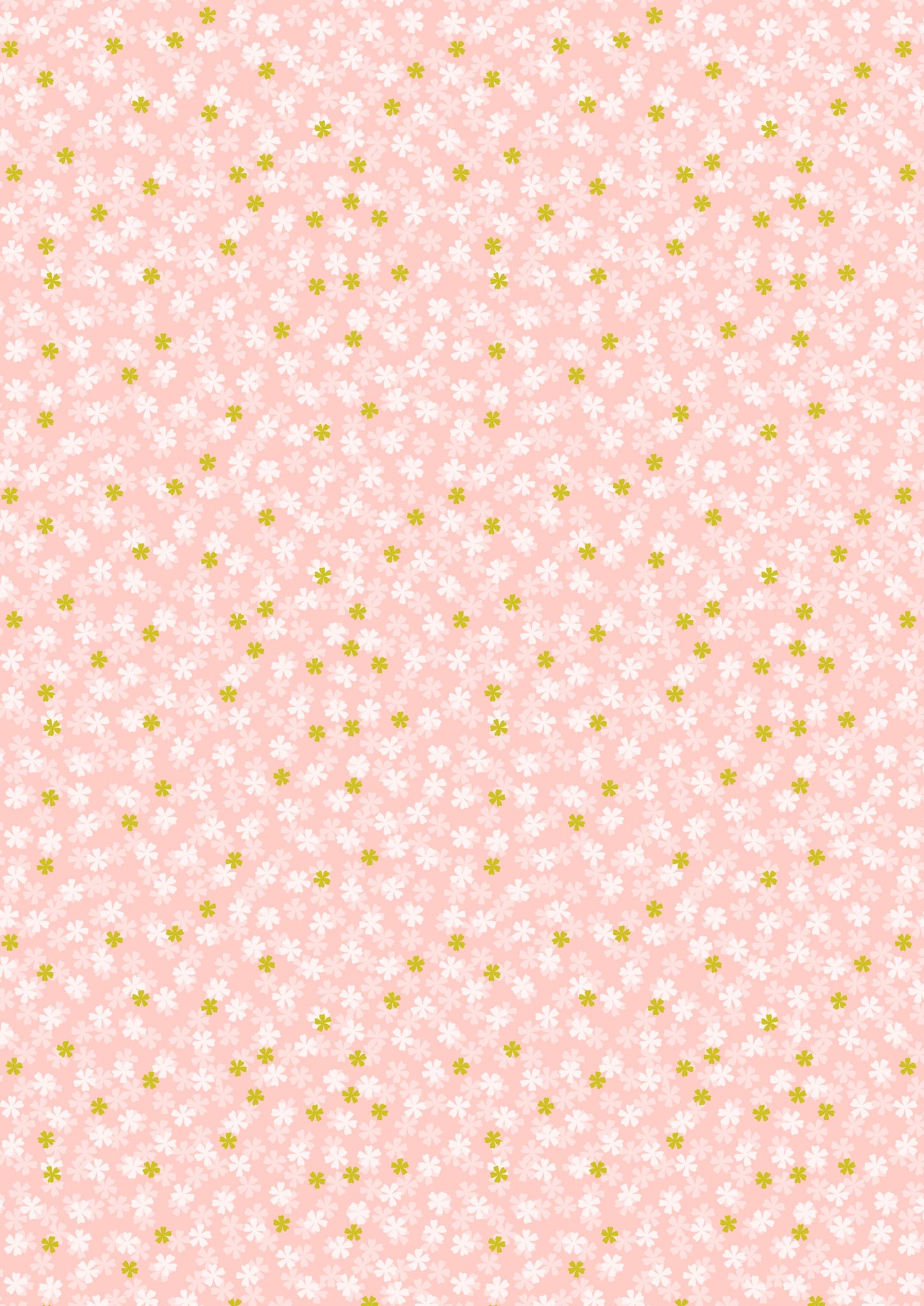 Sakura - Tiny Blossoms on Pink with Metallic Gold A920A