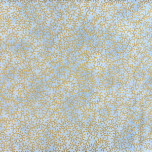 Hoffman - Pale Blue/Gold Vines