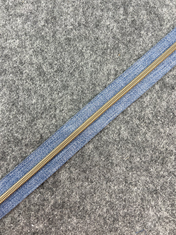 Zipper - Denim with Antique Teeth 1m