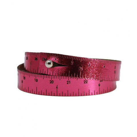 Wrist Bracelet Metallic Pink 15"