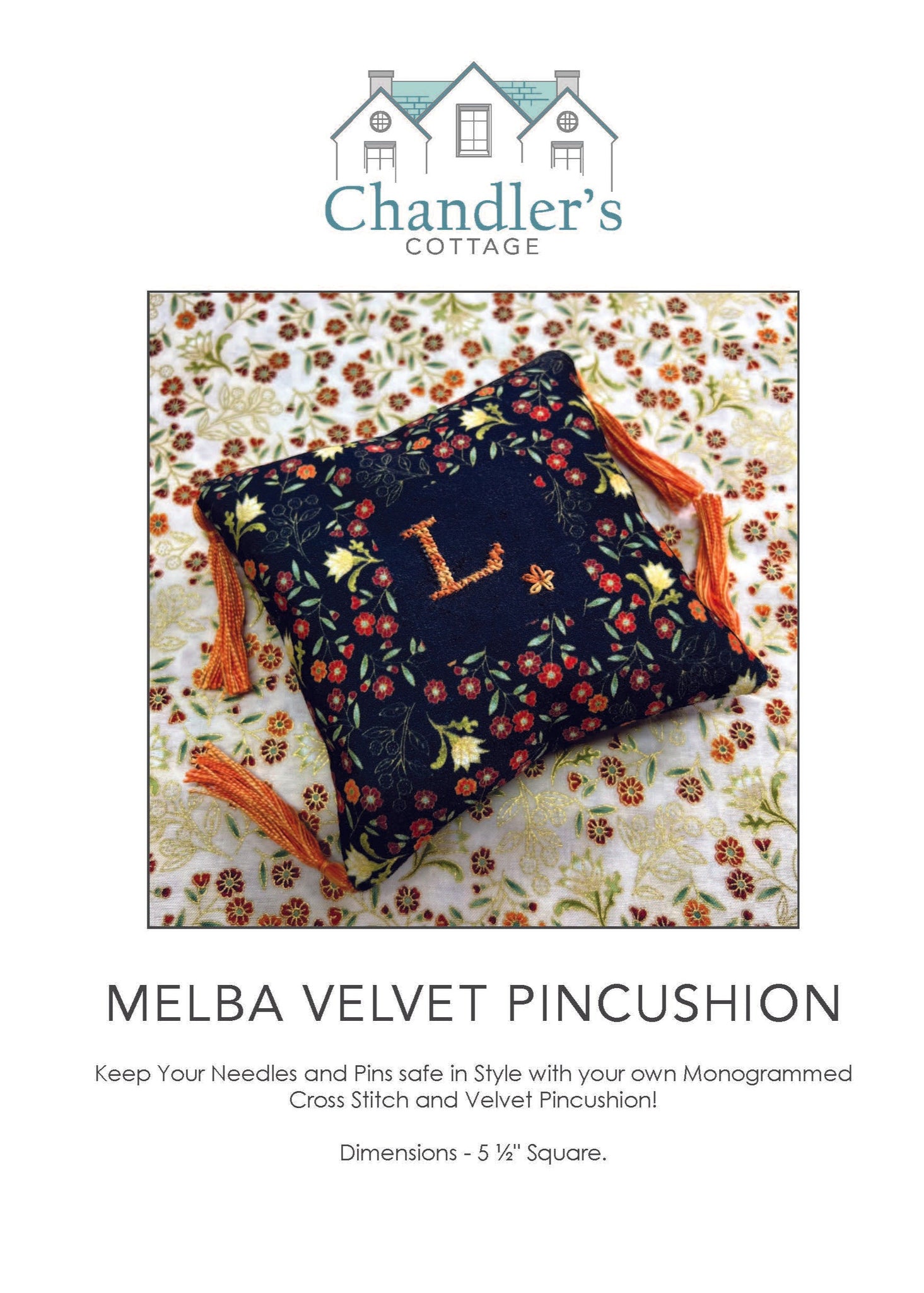 Needle Workers Soiree - Melba Velvet Pincushion - Kit