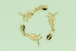 Zipper Pull - 3pk Gold Kangaroos