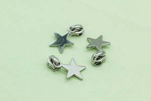 Zipper Pull 3Pk - Silver Star Solid