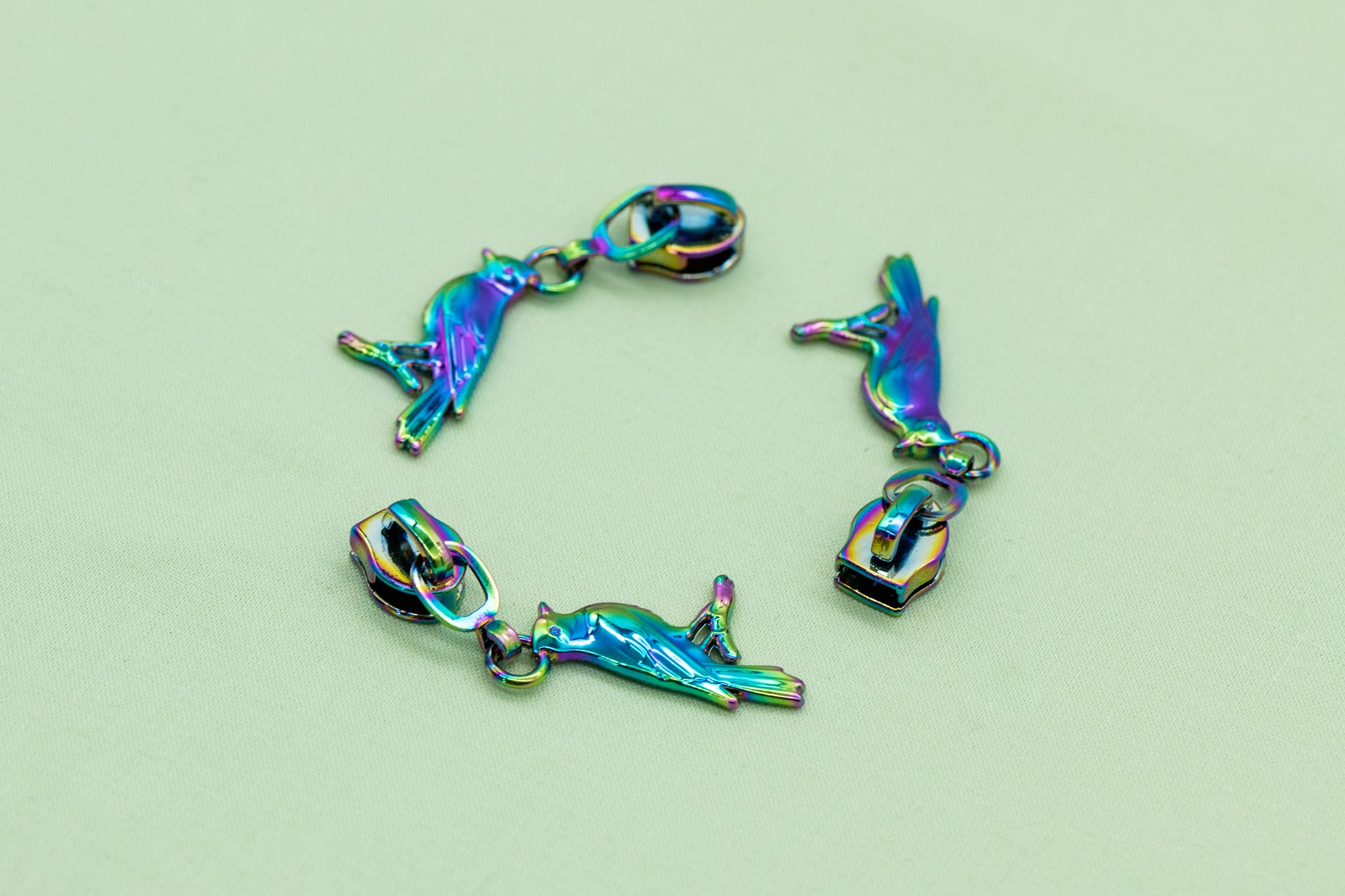 Zipper Pull - Rainbow Bird