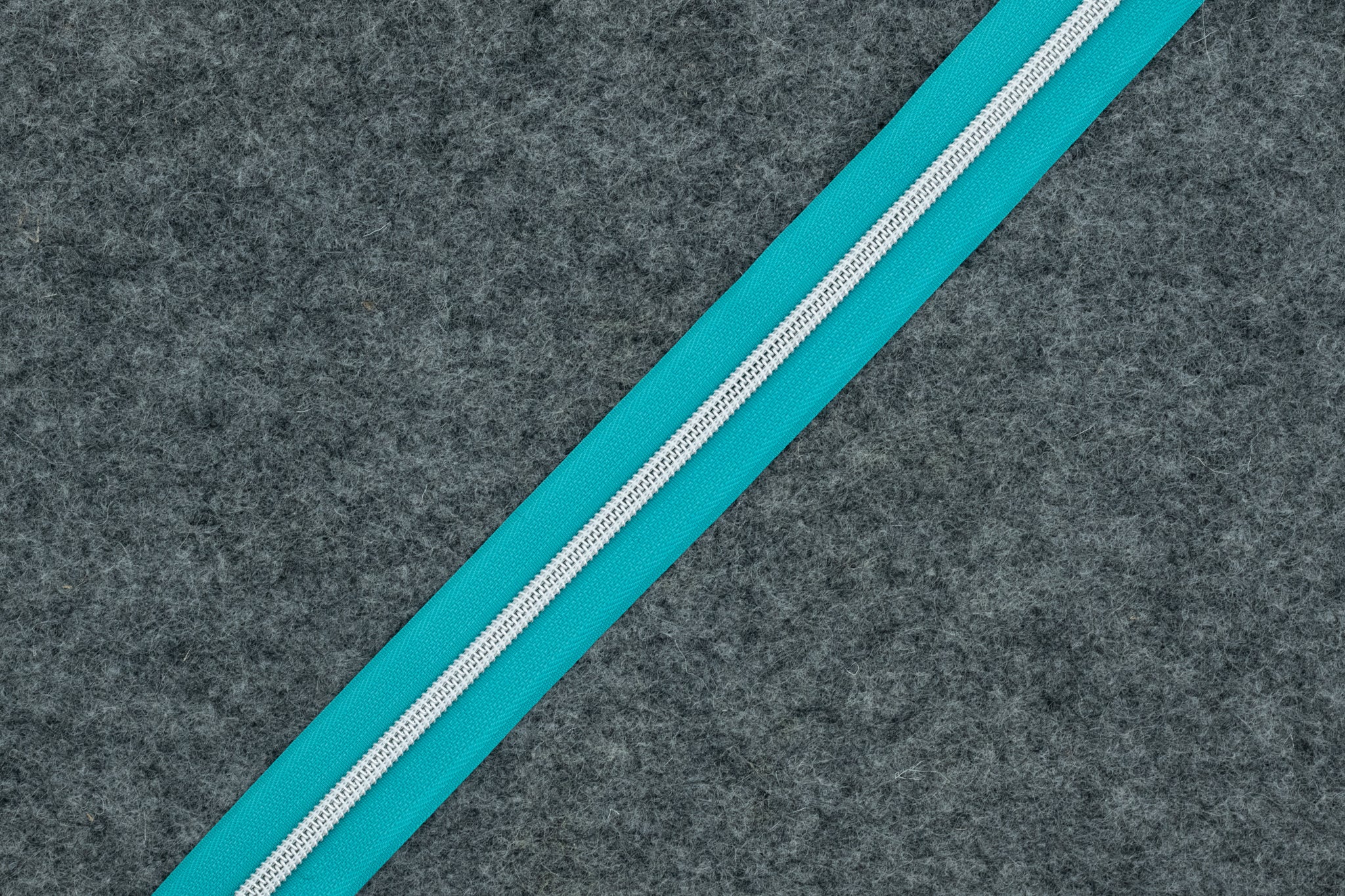 Zipper - Teal (Silver Teeth)