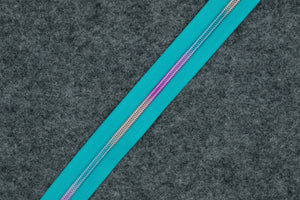 Zipper - Teal (Rainbow Teeth)