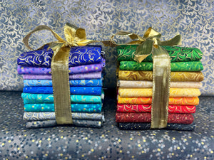 Robert Kaufman Metallic Coordinates Value Fat 1/4 Pack