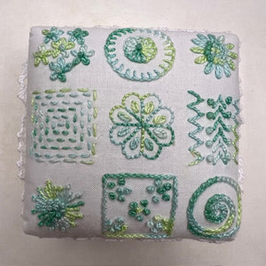 Sampler Pincushion - Mint