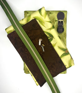 The Traveler Fabric and Notions Kit - Bushman Green & Brown