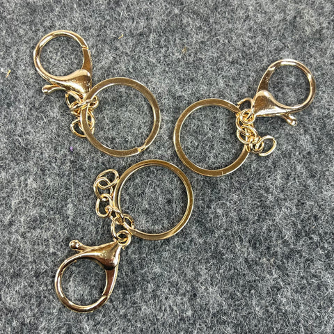 3pk Keyrings - Gold