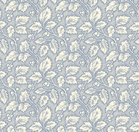 Maywood Studio - All Our Hearts Navy Leaf 10514-N