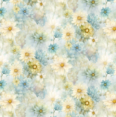 Timeless Treasures - Fleur - CD3685 - Blue