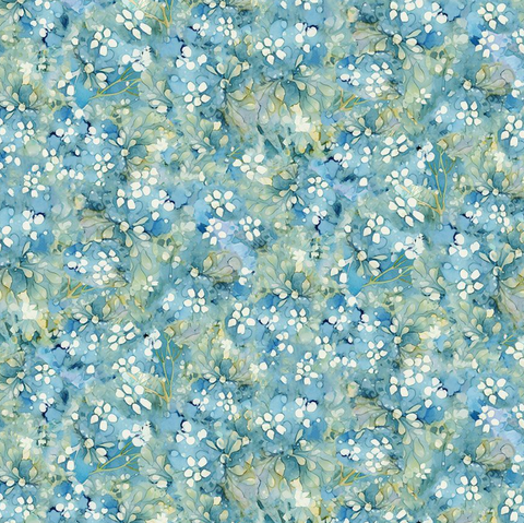 Timeless Treasures - Fleur - CD3687 - Blue