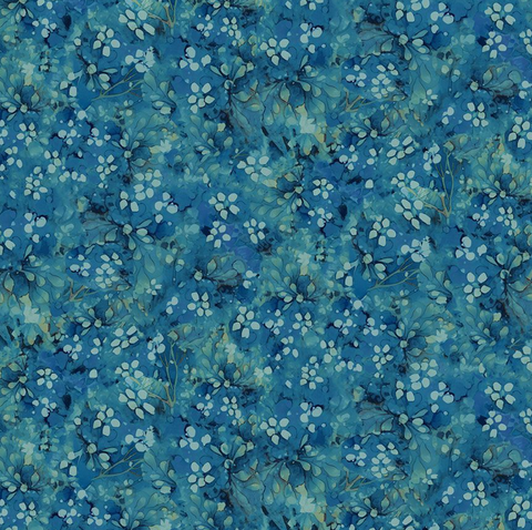 Timeless Treasures - Fleur-CD3687 - Cobalt