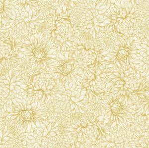 Metallic Chrysanthemums - Lotus-CM3664 - Timeless Treasure