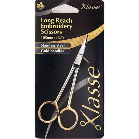 Klasse Scissors - Long Reach 4 1/4" Embroidery Scissors