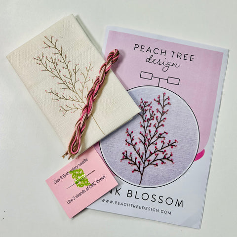 Peach Tree Design Stitchery - Pink Blossom
