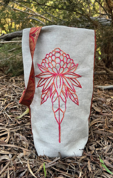 Waratah Stitchery Panel