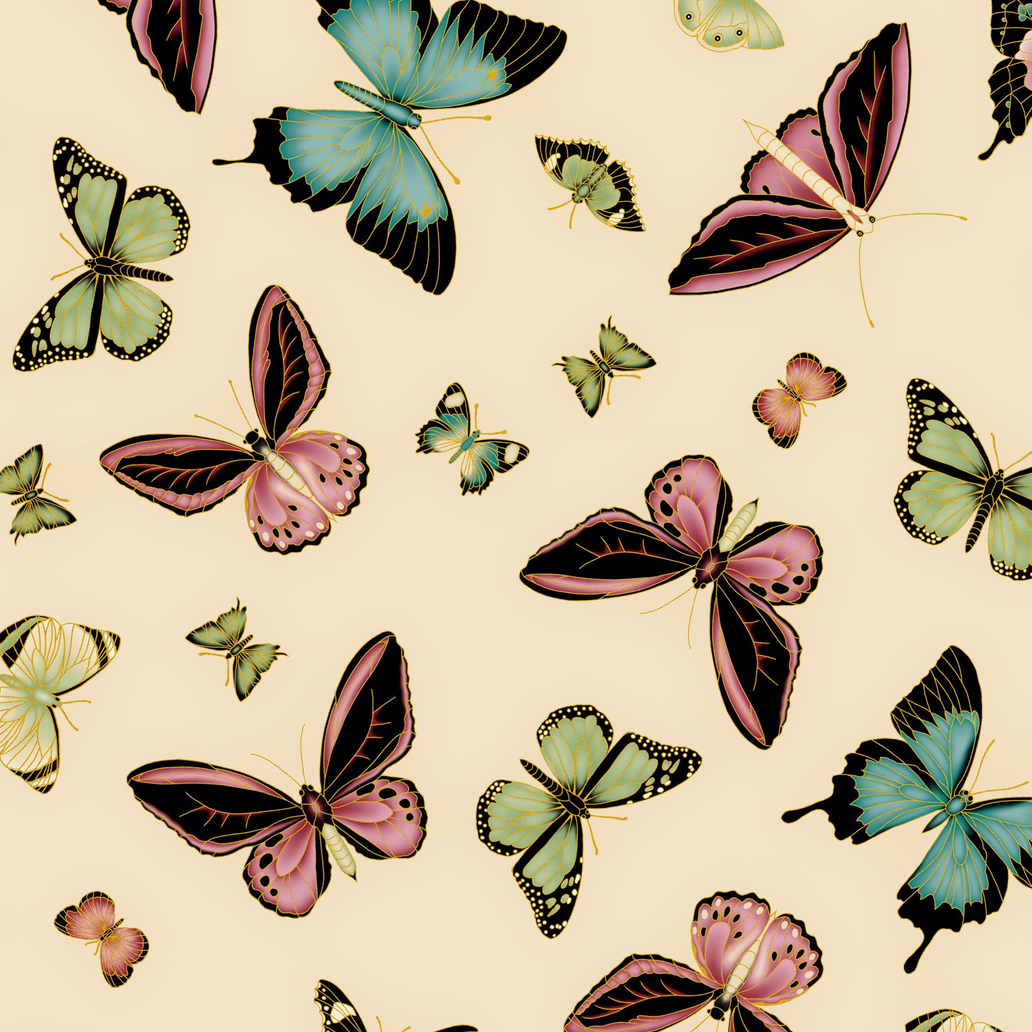UTAS - Butterfly - Cream/Pink (0025-6)