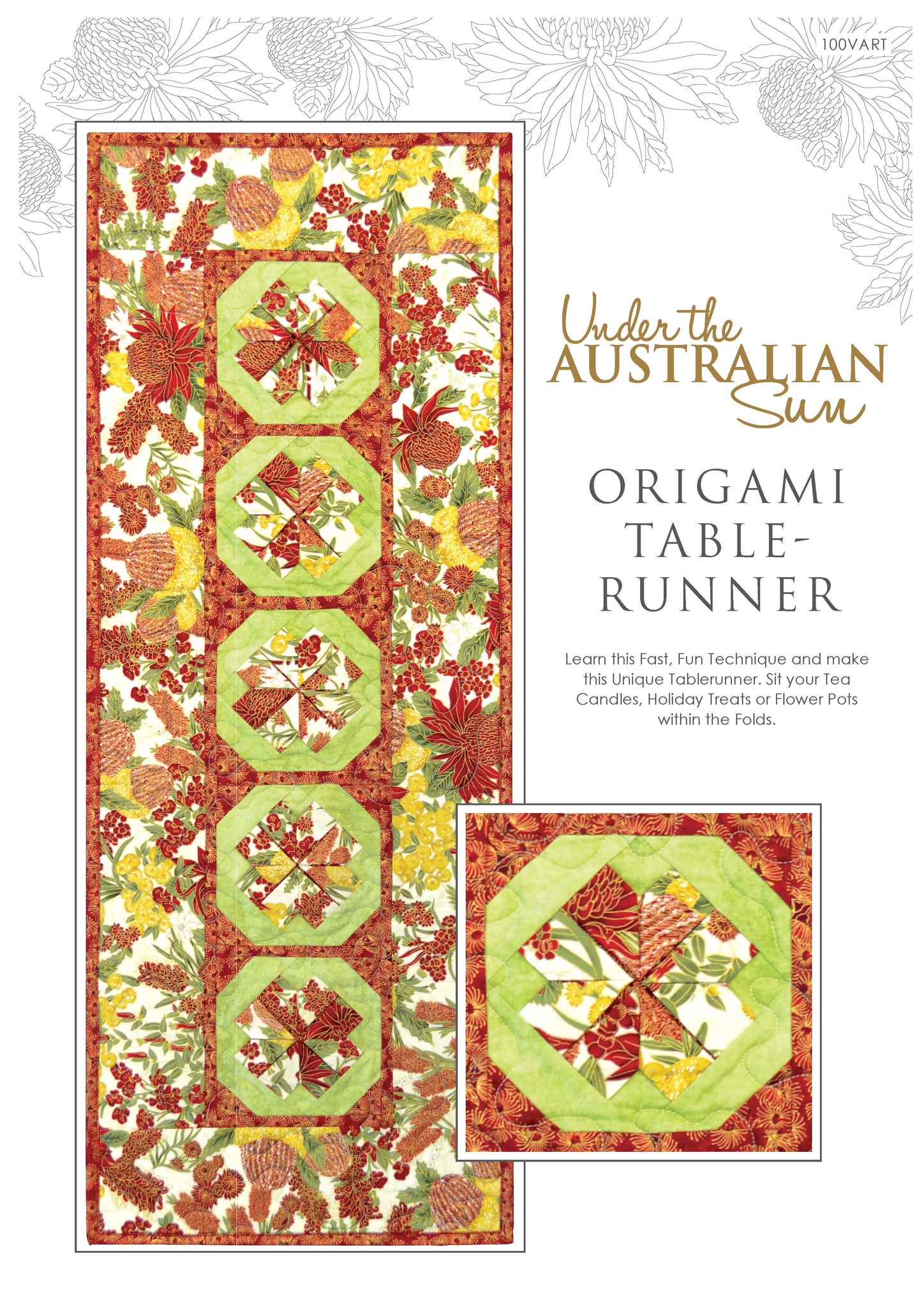 Aussie Origami Table Runner - 100VART