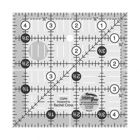 Creative Grids Square 4 1/2" Ruler