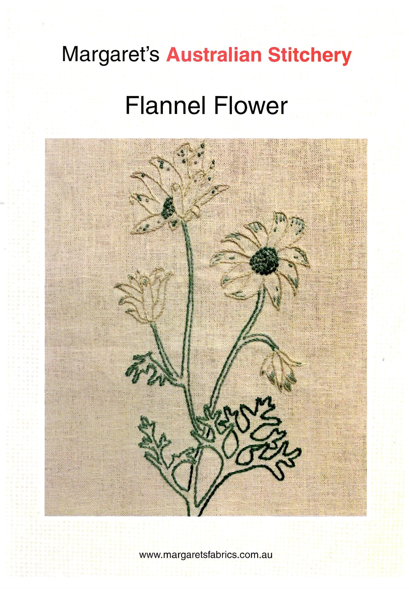 Margaret's Fabrics - Australian Stitchery - Flannel Flower