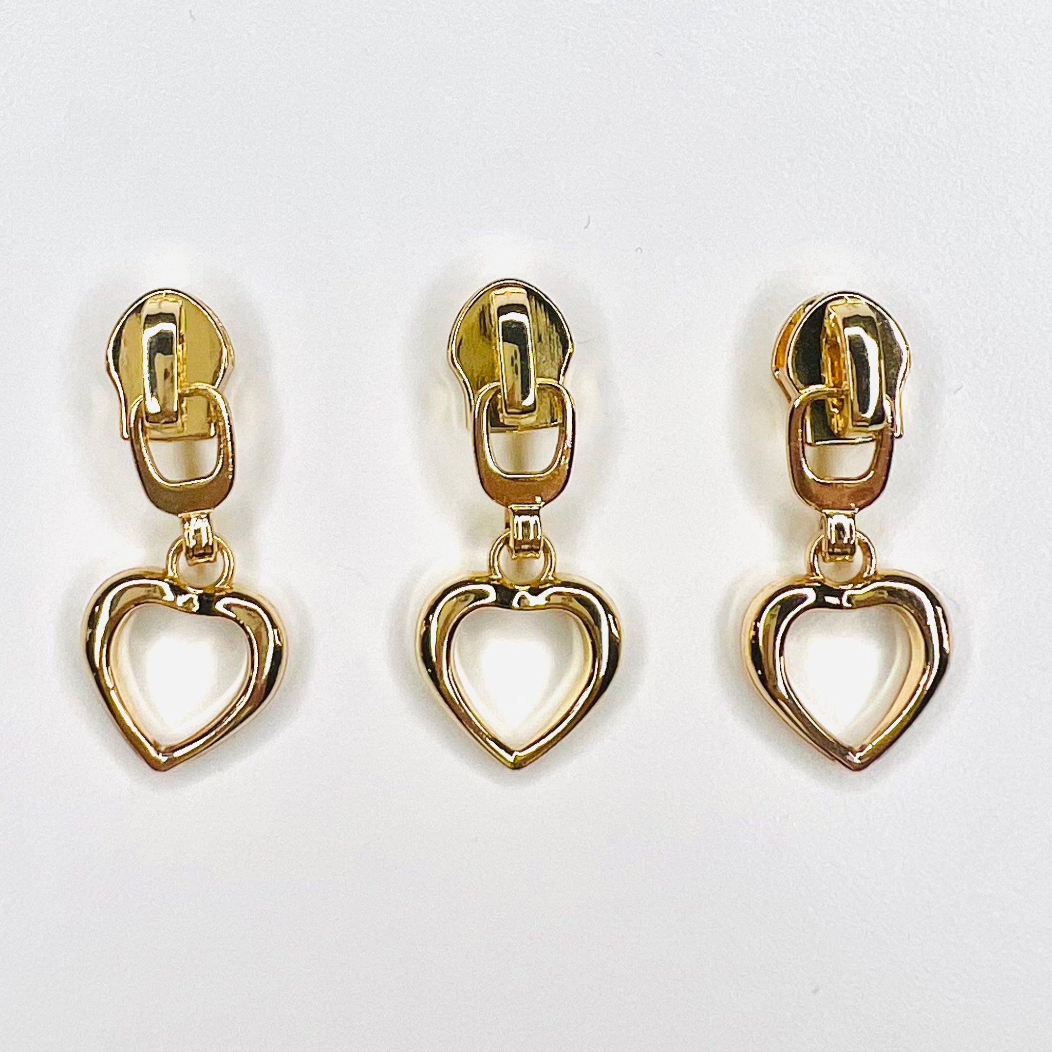 Zipper Pull - Heart (Selection Of Colours)