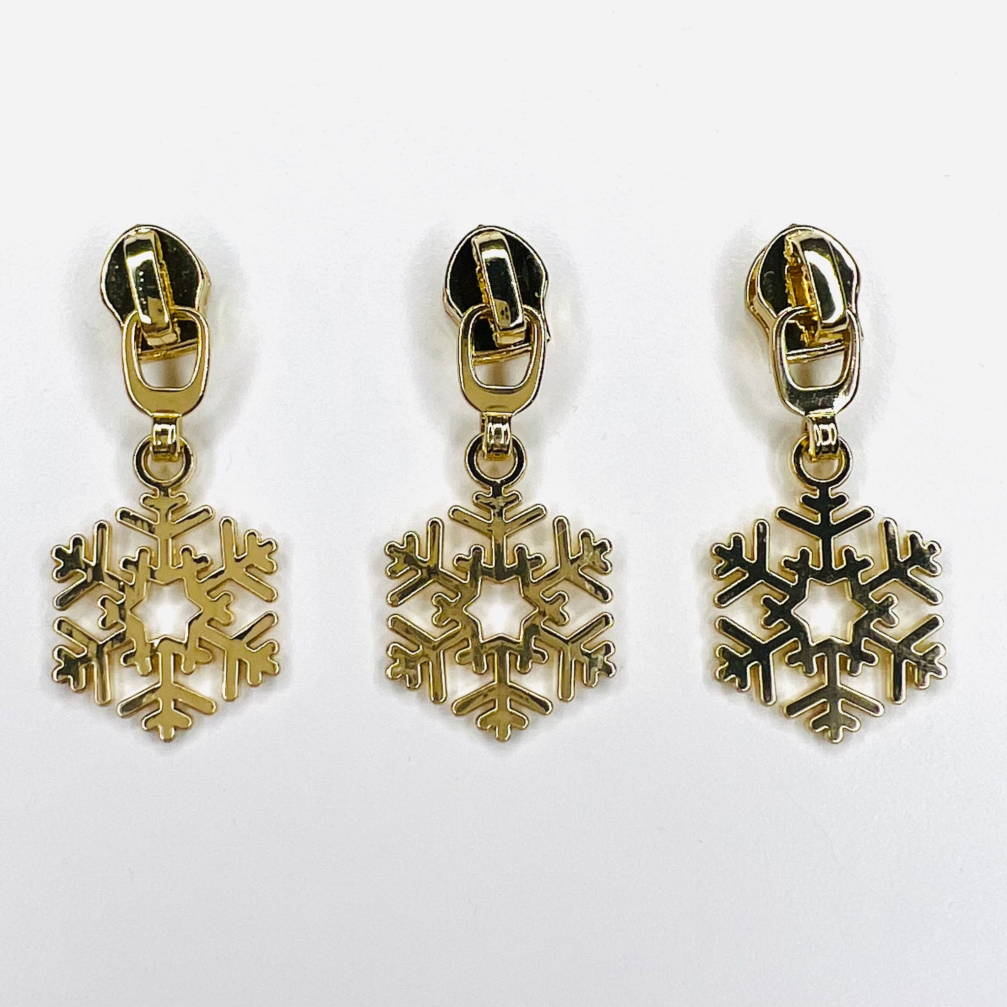 Zipper Pull - Snowflake (Selection Of Colours)