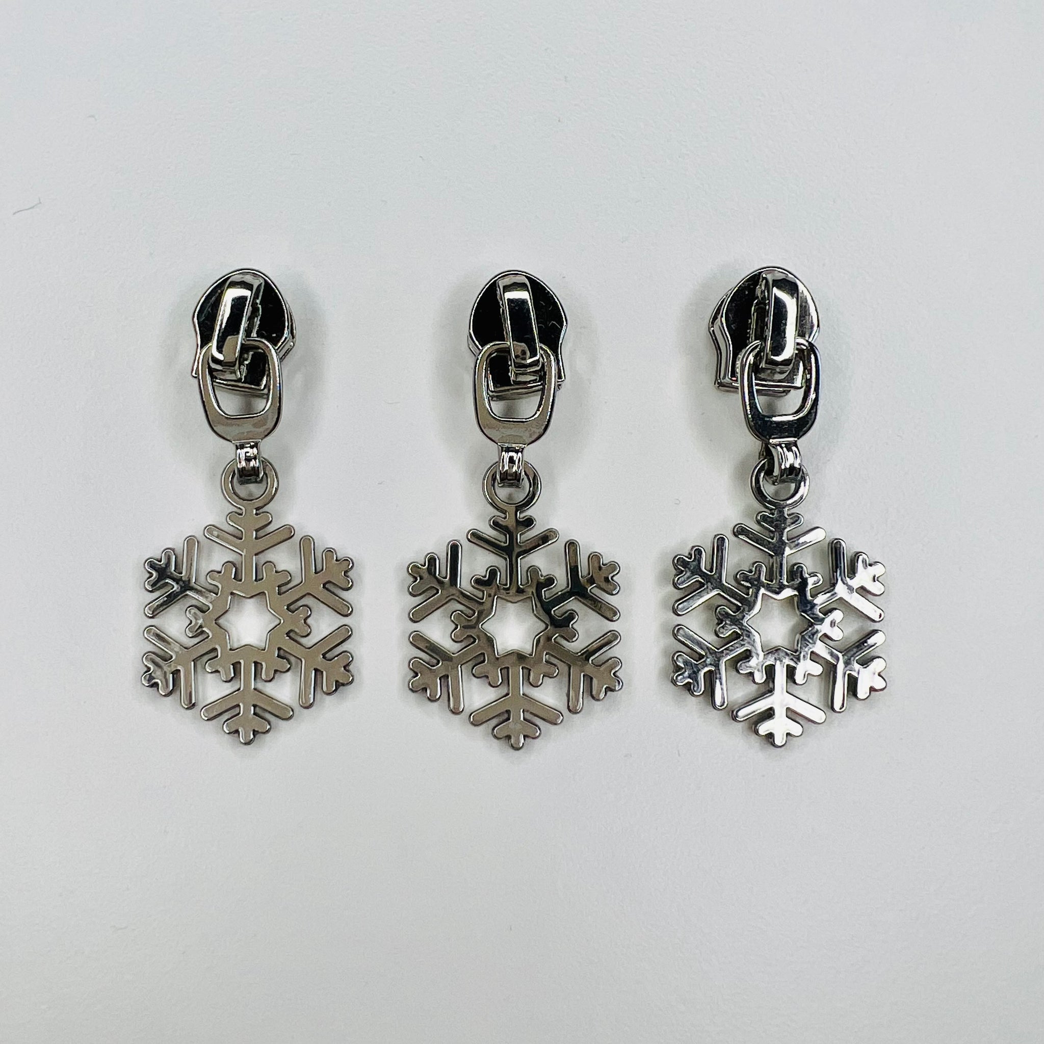 Zip Pull 3Pk - Snowflake Silver