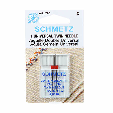 Schmetz Twin Machine Needle Size 4.0mm/90 1ct